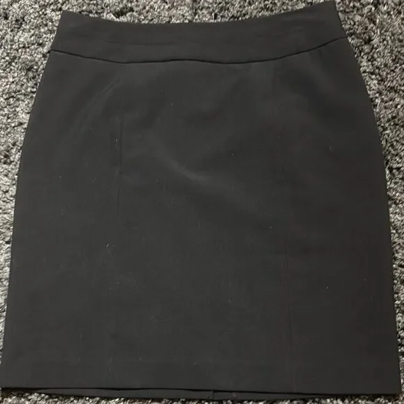 Classic Black Women's GEORGE Pencil Skirt with Back Split Size 8 - Picture 1 of 9